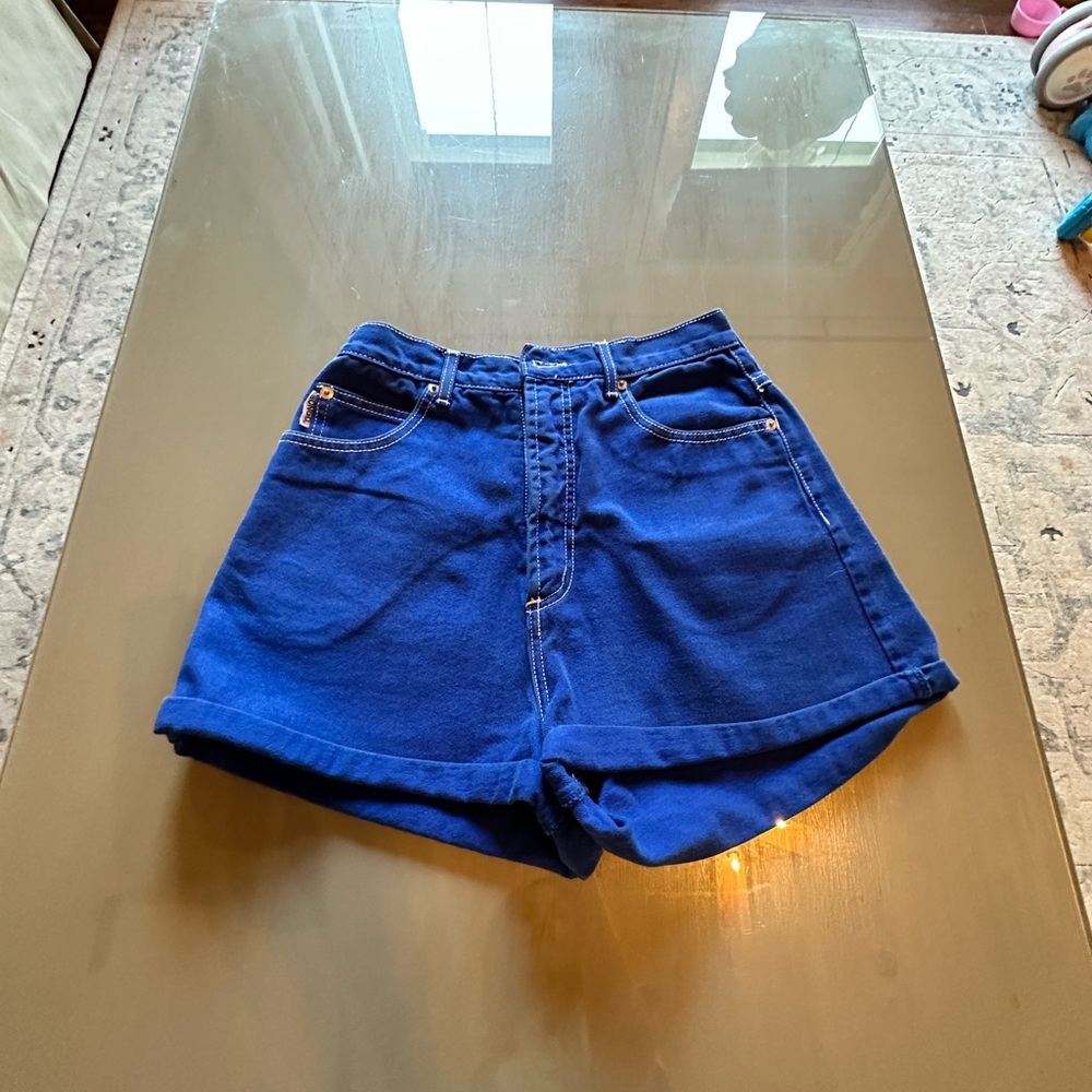 Vintage BOGO royal blue Jean shorts, high waisted